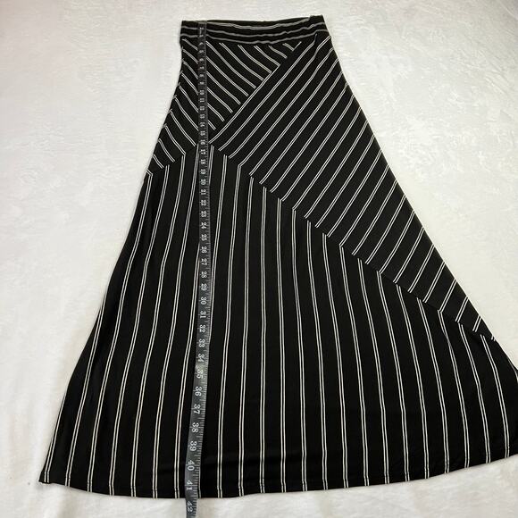 Romeo & Juliet Couture Asymmetrical Stripe Maxi Skirt Size Small Jersey Knit - Picture 7 of 7